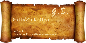 Gellért Dina névjegykártya